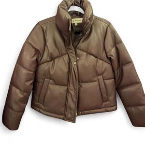 Elegant Chocolate Brown Puffer Jacket